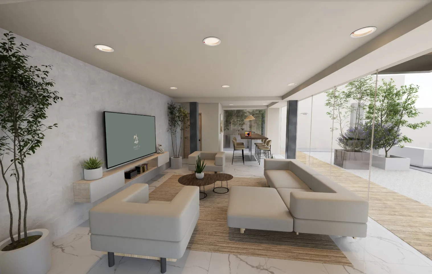 enReunión flexible room for coworking and private meetings in Tower B